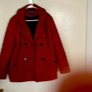 Women’s burgundy  pea coat jacket